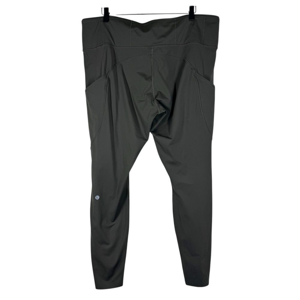 Lululemon Fast And Free 7/8 Tight II Green Non-Reflective Nulux Women’s Size 18